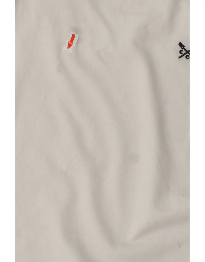 Crew Clothing Мужская футболка большого размера из хлопка белого цвета