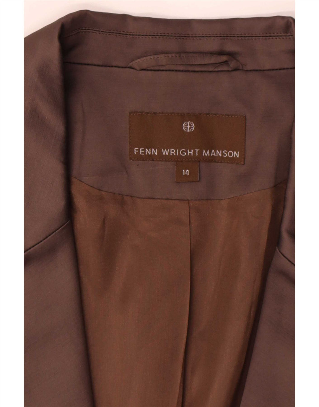 Женский пиджак Fenn Wright Manson с рукавом 3/4, Великобритания 14, большой коричневый
