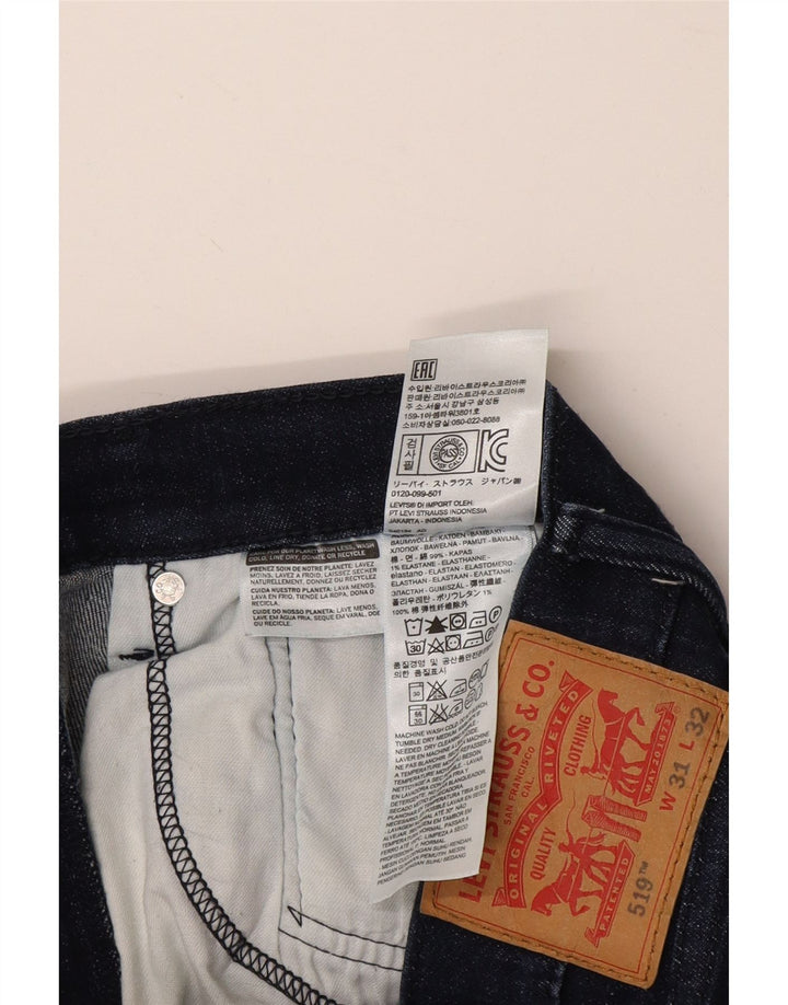 Мужские джинсы скинни LEVI'S 519 W31 L32 Темно-синие, хлопок