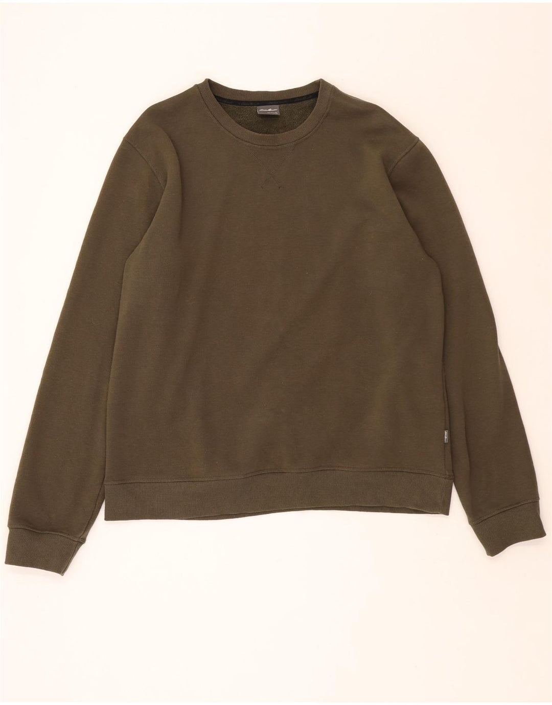 EDDIE BAUER Mens Sweatshirt Jumper XL Khaki Cotton
