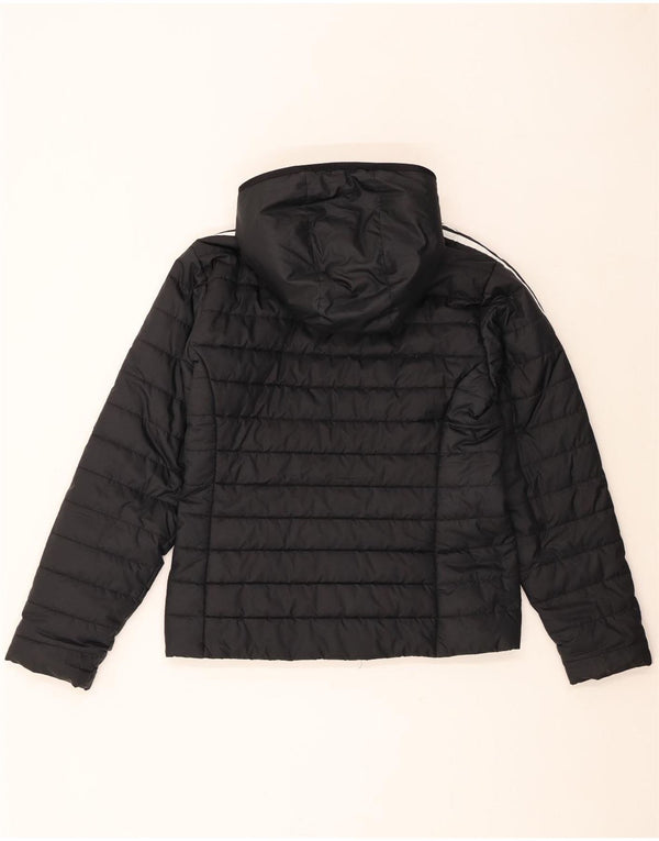 Женская утепленная куртка Adidas с капюшоном UK 12/14, средний черный полиэстер