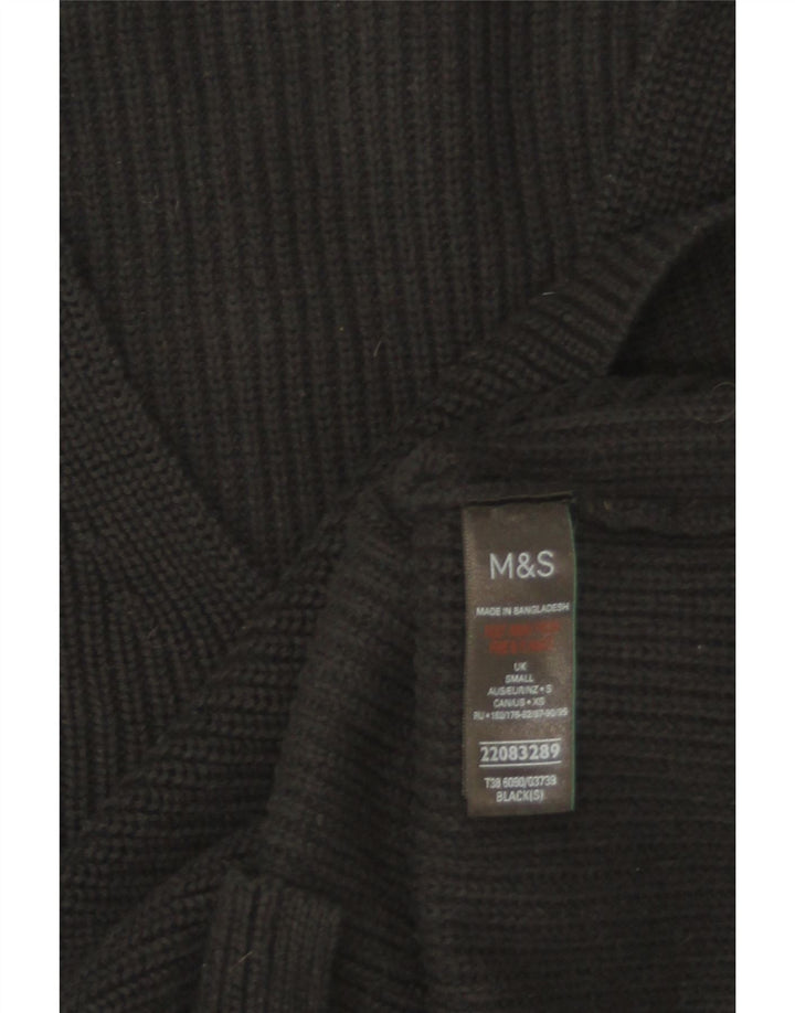 Женский свободный джемпер с v-образным вырезом Marks & Spencer UK 10, маленький черный