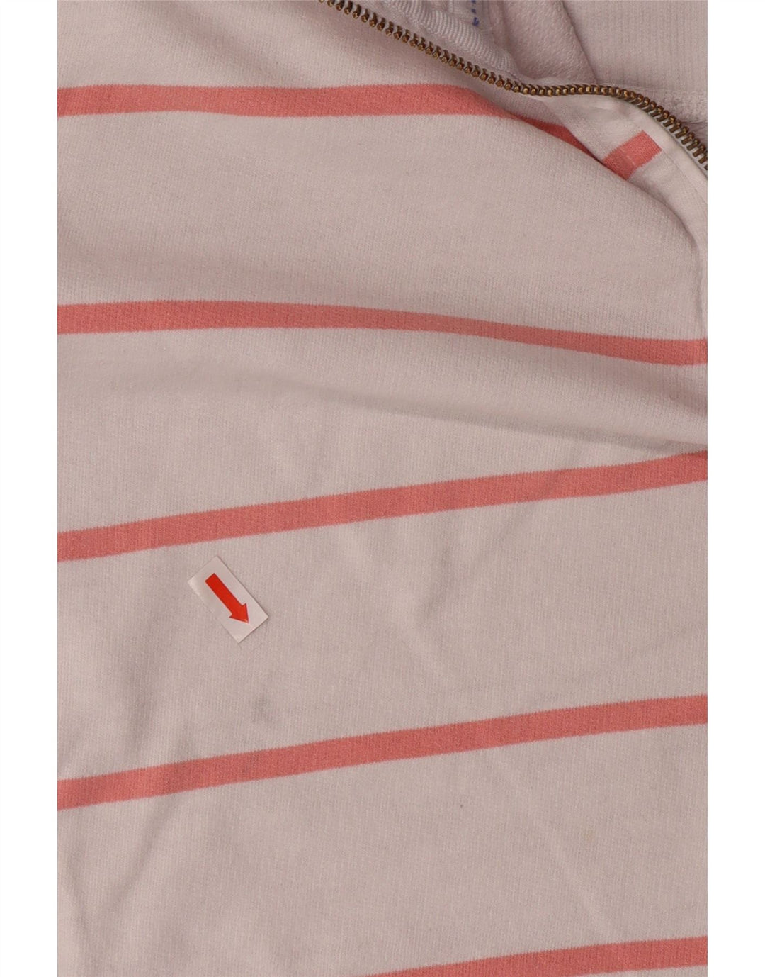 Женский свитер с воротником на молнии UK 12, средний размер, в белую полоску, CREW CLOTHING