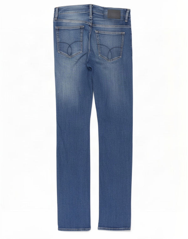 Мужские узкие прямые джинсы Calvin Klein W30 L34, синий хлопок