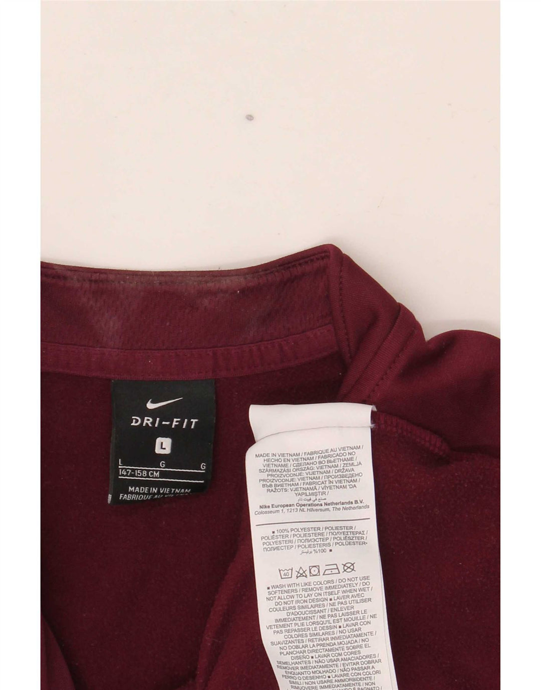 Пуловер с графическим принтом Nike для мальчиков Dri Fit, спортивный костюм, большой бордовый цвет, 12–13 лет
