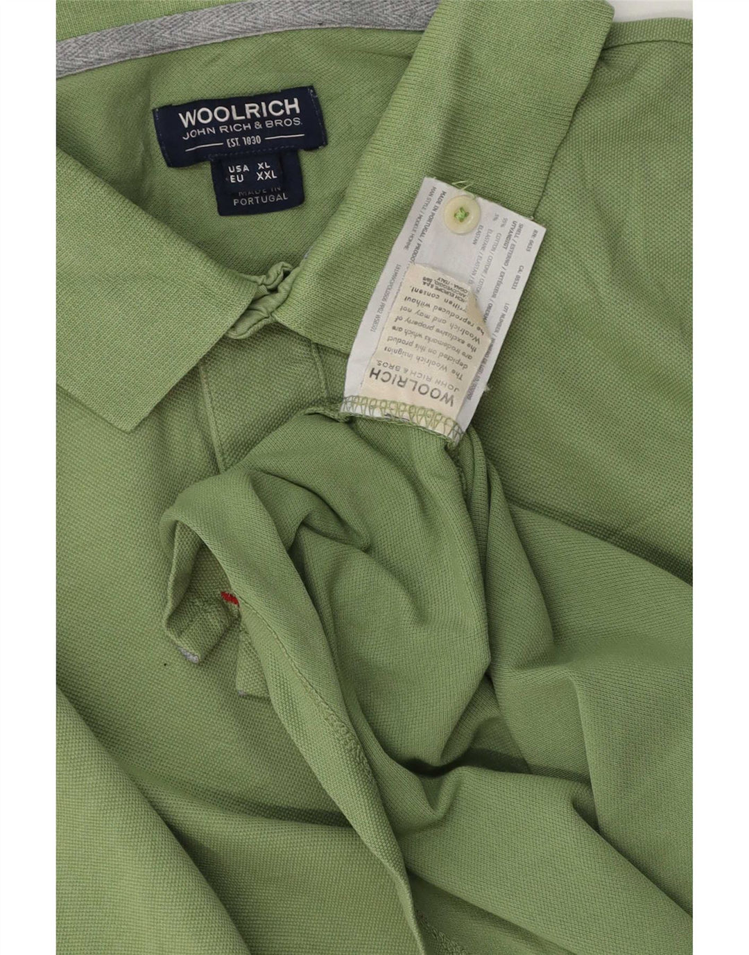 Мужская рубашка-поло Woolrich XL, зеленый хлопок
