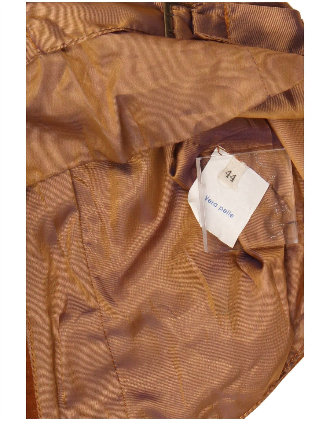 Винтажный женский замшевый жилет IT 44, средний коричневый кожаный