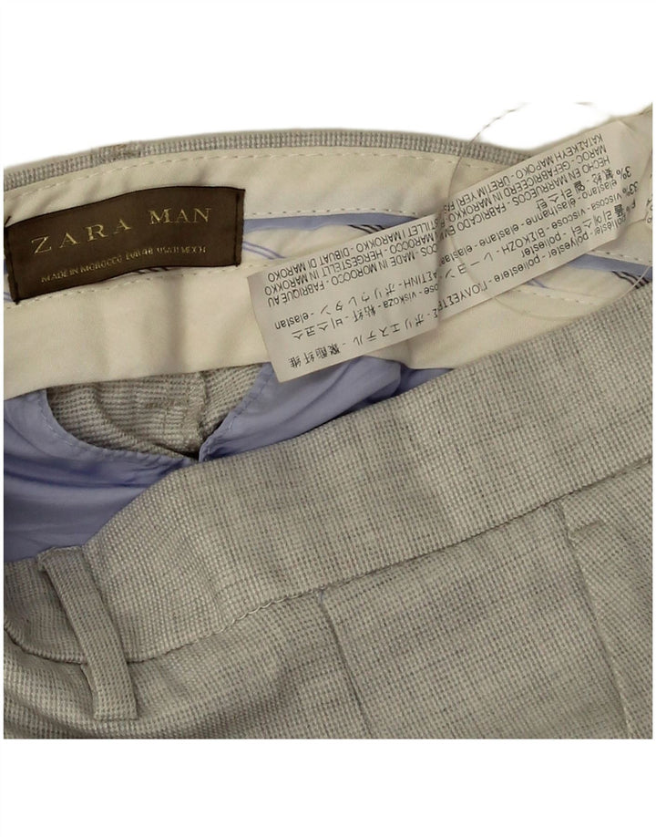 Мужские брюки-чиносы Zara EU 40 Medium W31 L24, серый полиэстер