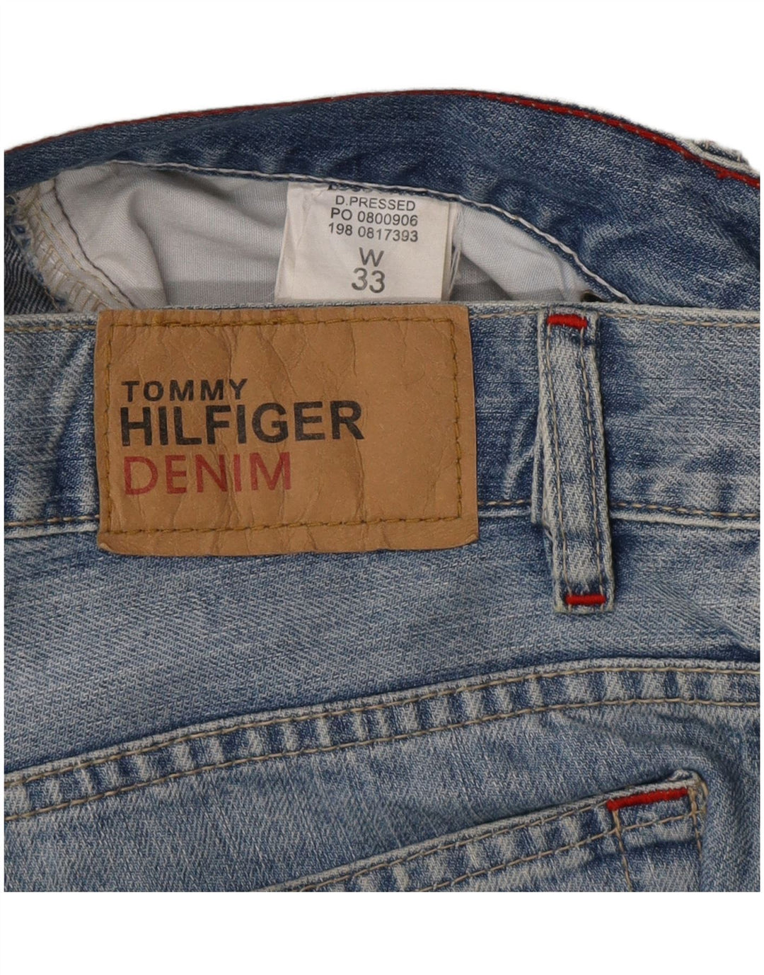 TOMMY HILFIGER Мужские прямые джинсы W33 L34 синие