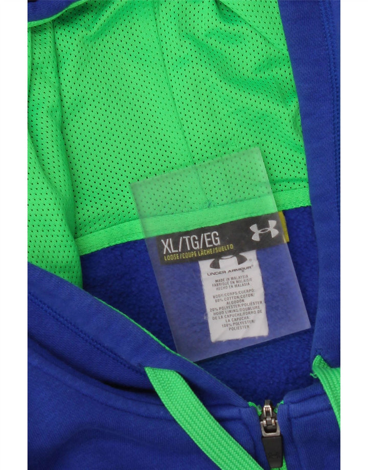 Мужской свитер с капюшоном на молнии UNDER ARMOR XL, синий хлопок