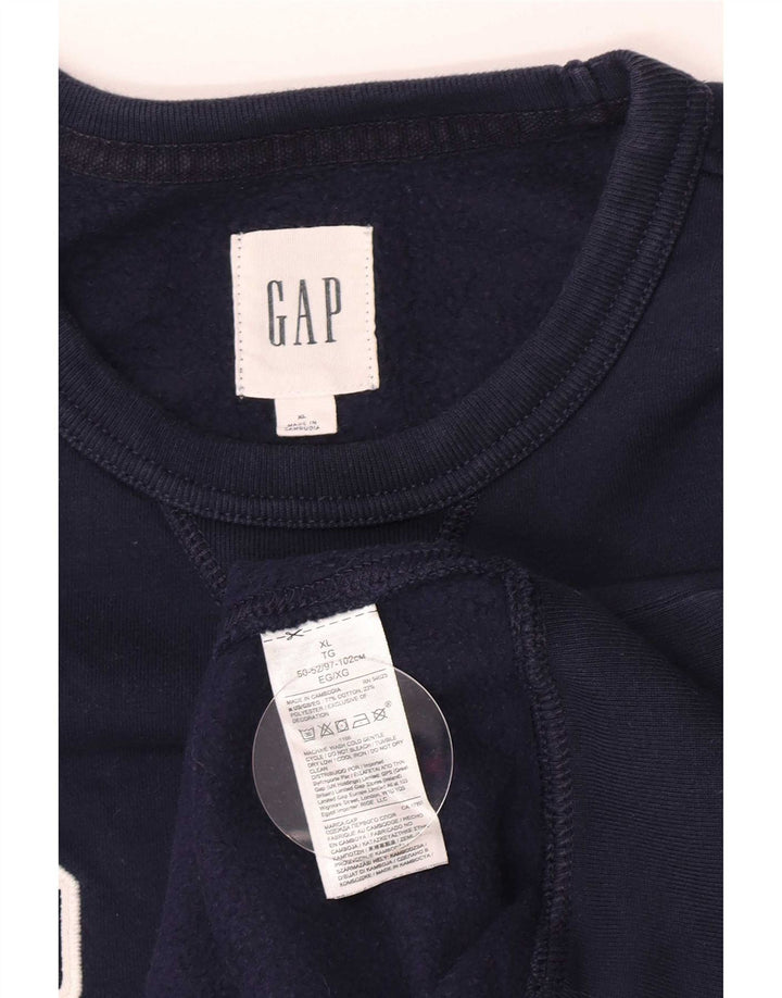 Мужской свитшот с рисунком Gap, XL, темно-синий, хлопок