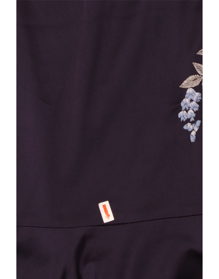 Женское платье без бретелек KAREN MILLEN, Великобритания, 10 шт., маленькое фиолетовое шелковое платье с цветочным принтом