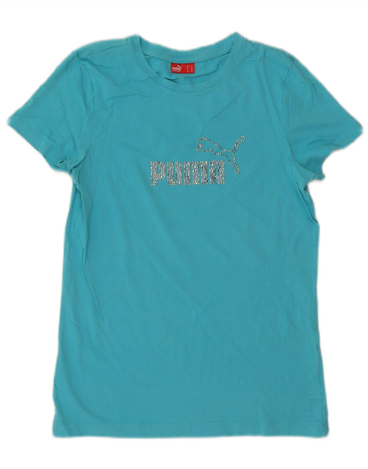 Женская футболка с рисунком Puma Top UK 12, средний синий