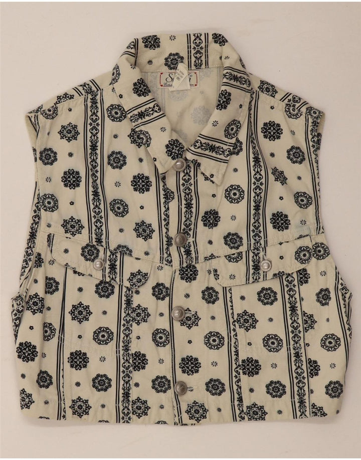 Женский джинсовый комплект из 2 предметов Swish UK 12 Medium W26 Off White Хлопок с пейсли