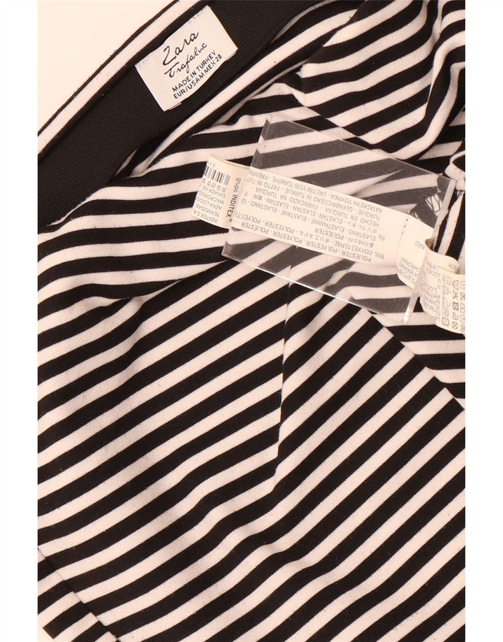 Женская мини-юбка Zara Trafaluc Medium W28, полиэстер в черную полоску