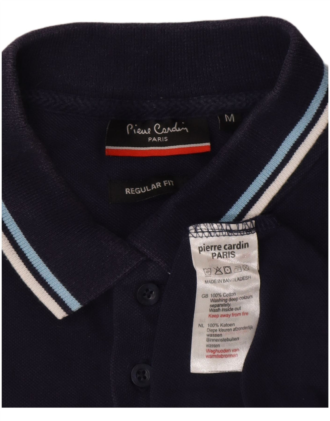 Мужская рубашка-поло стандартного кроя Pierre Cardin, темно-синяя, хлопковая