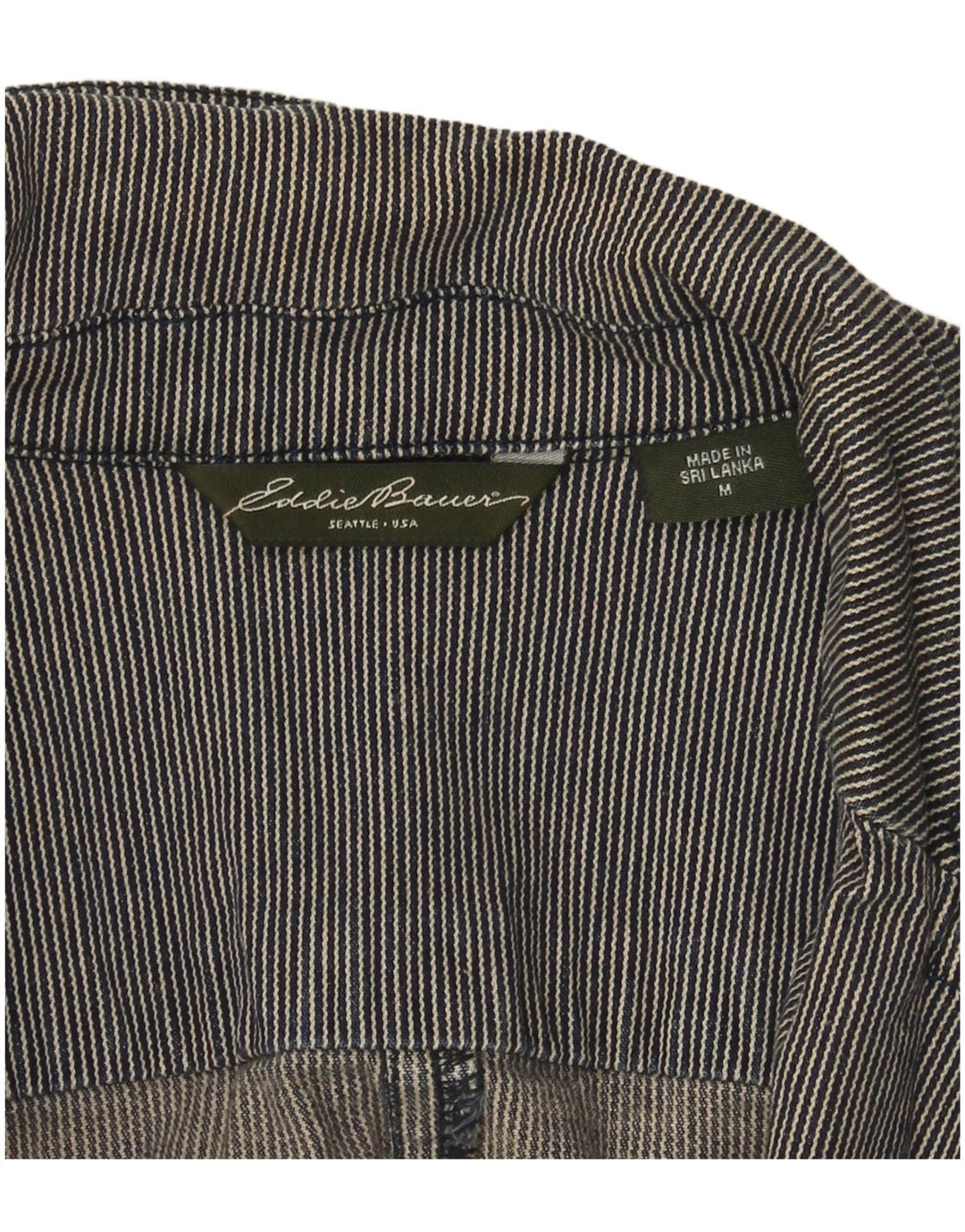 Женский пиджак на 2 пуговицах EDDIE BAUER UK 12, средний серый в тонкую полоску