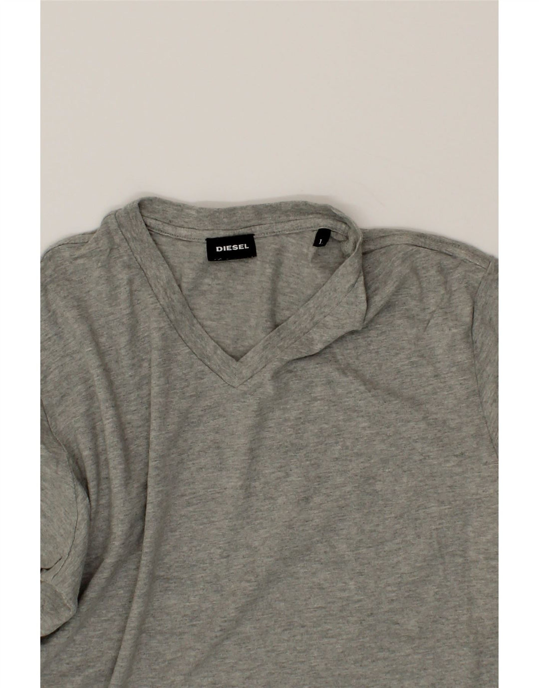 DIESEL Womens T-Shirt Top UK 16 Large Grey Cotton Vintage Diesel and Second-Hand Diesel from Messina Hembry 