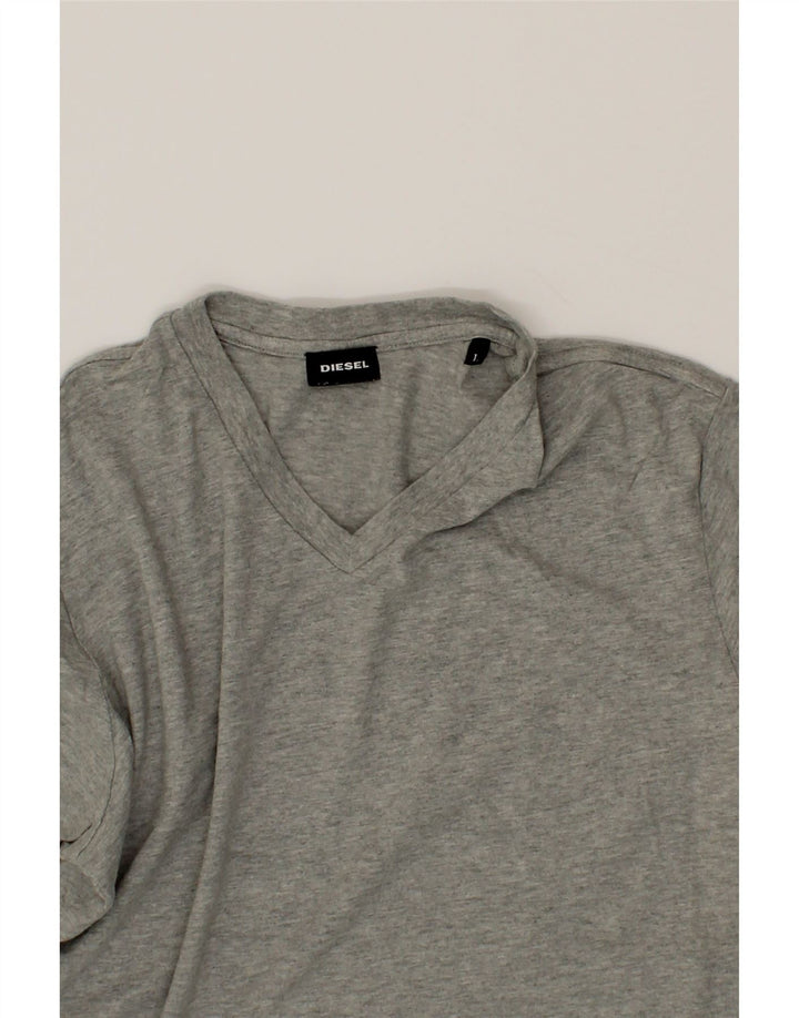 DIESEL Womens T-Shirt Top UK 16 Large Grey Cotton Vintage Diesel and Second-Hand Diesel from Messina Hembry 