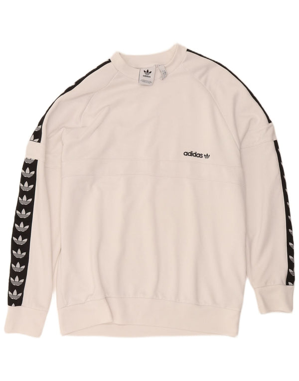 Мужской свитшот Adidas с графическим рисунком, большой белый полиэстер с цветными блоками
