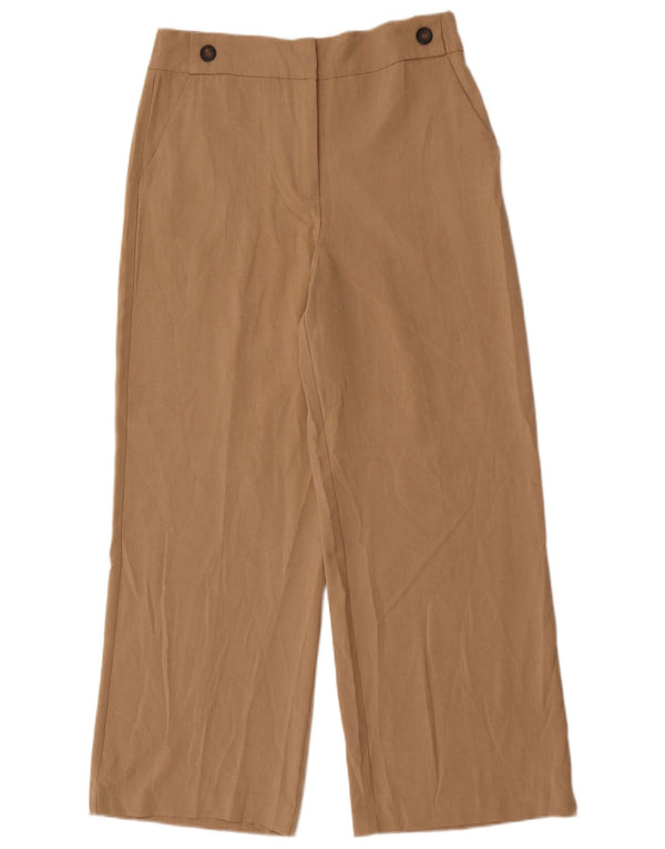 Женские брюки чинос с завышенной талией Zara, средние W28 L28, бежевые