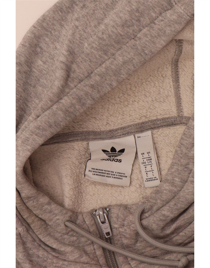 Мужской свитер с капюшоном на молнии Adidas, большой серый хлопок