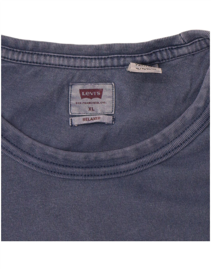 Мужская футболка свободного кроя LEVI'S XL, синяя