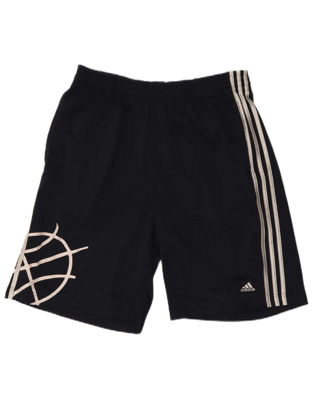 Мужские спортивные шорты Adidas с графическим рисунком, средние, темно-синие