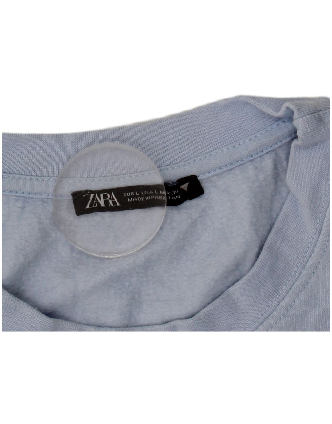 Женский укороченный свитер Zara UK 16, большой синий полиэстер