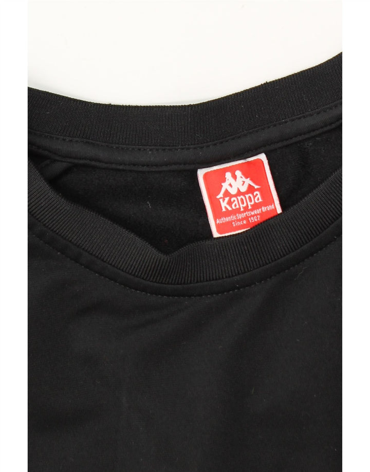 Мужской свитшот Kappa с графическим рисунком, средний черный полиэстер