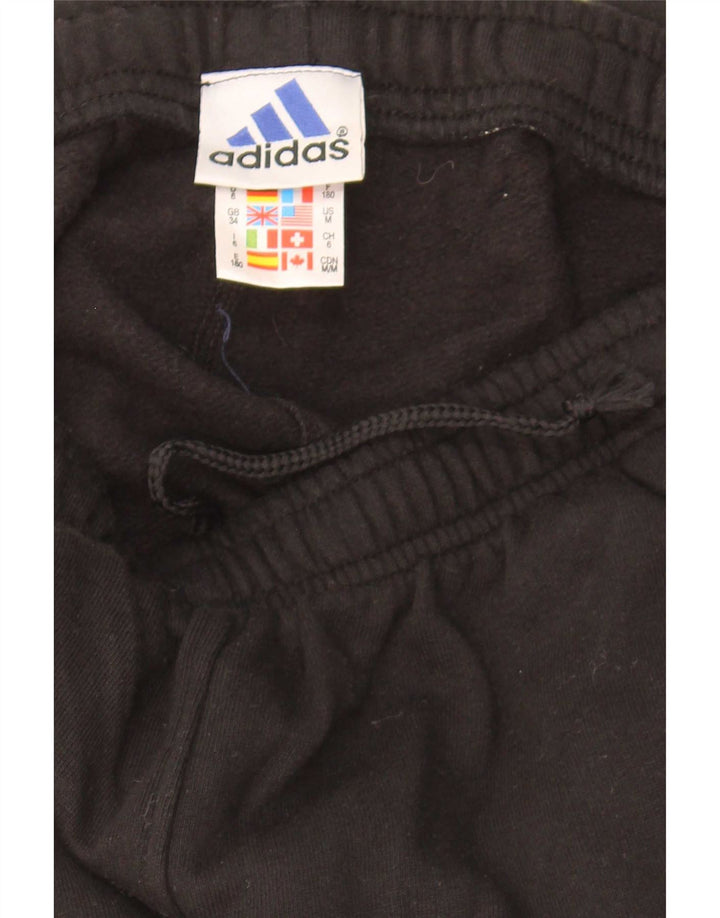 Мужские спортивные брюки Adidas среднего размера, черные, хлопковые