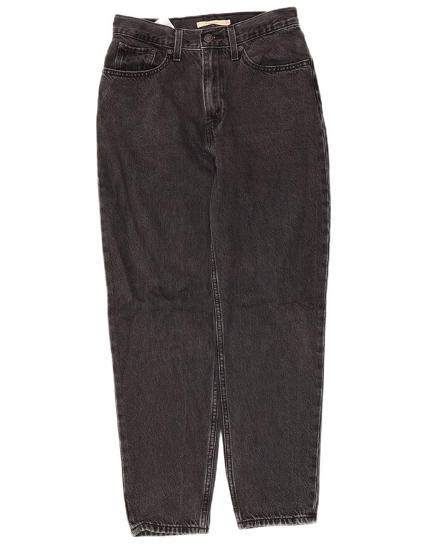 Женские зауженные джинсы Levi's Mom с высокой талией W27 L27, черные хлопковые 80-е