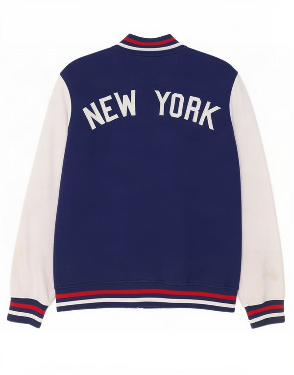 Мужская университетская куртка Majestic New York Yankees UK 40, большая синяя с цветными блоками