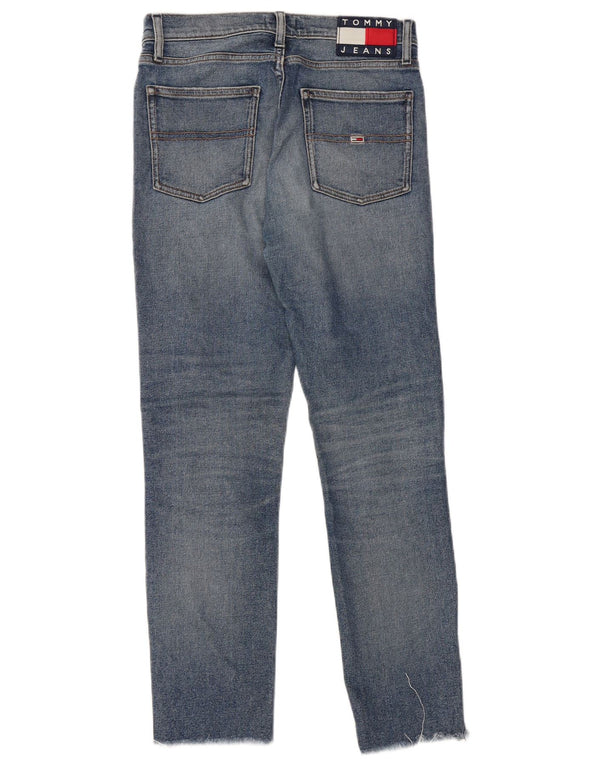 Tommy Hilfiger Женские укороченные джинсы с завышенной талией W27 L27 Синие