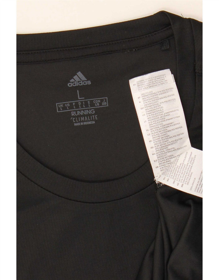 Мужская футболка Adidas Climalite, большой черный полиэстер