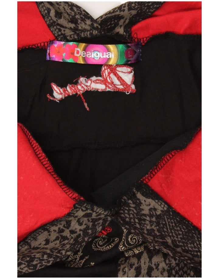 Женское платье-трапеция Desigual UK 14, большое разноцветное лоскутное богемное платье