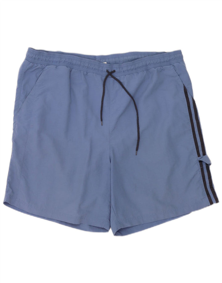 Мужские спортивные шорты-карго Adidas XL синие из полиэстера
