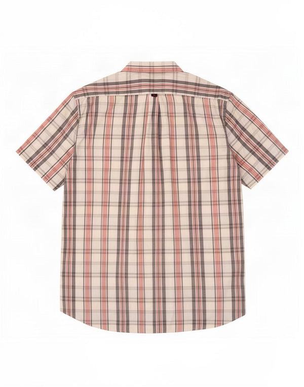 Мужская рубашка Kappa с коротким рукавом 2XL, разноцветная клетка, хлопок