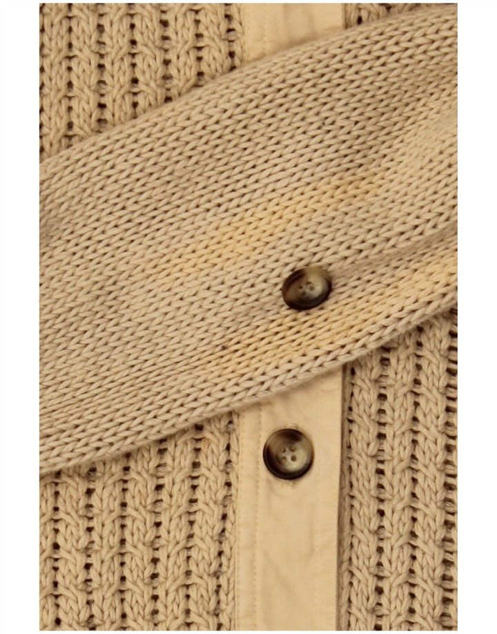Женский кардиган Massimo Dutti UK 12, средний бежевый, хлопок