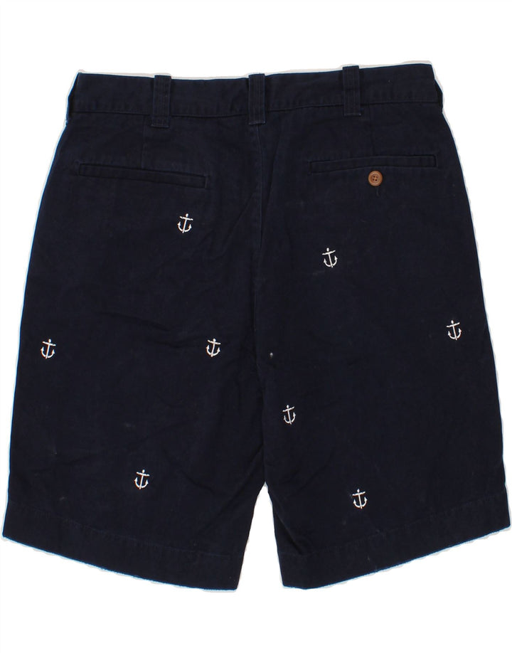 J. CREW Mens Graphic Chino Shorts W31 Medium Navy Blue Spotted Cotton Vintage J. Crew and Second-Hand J. Crew from Messina Hembry 