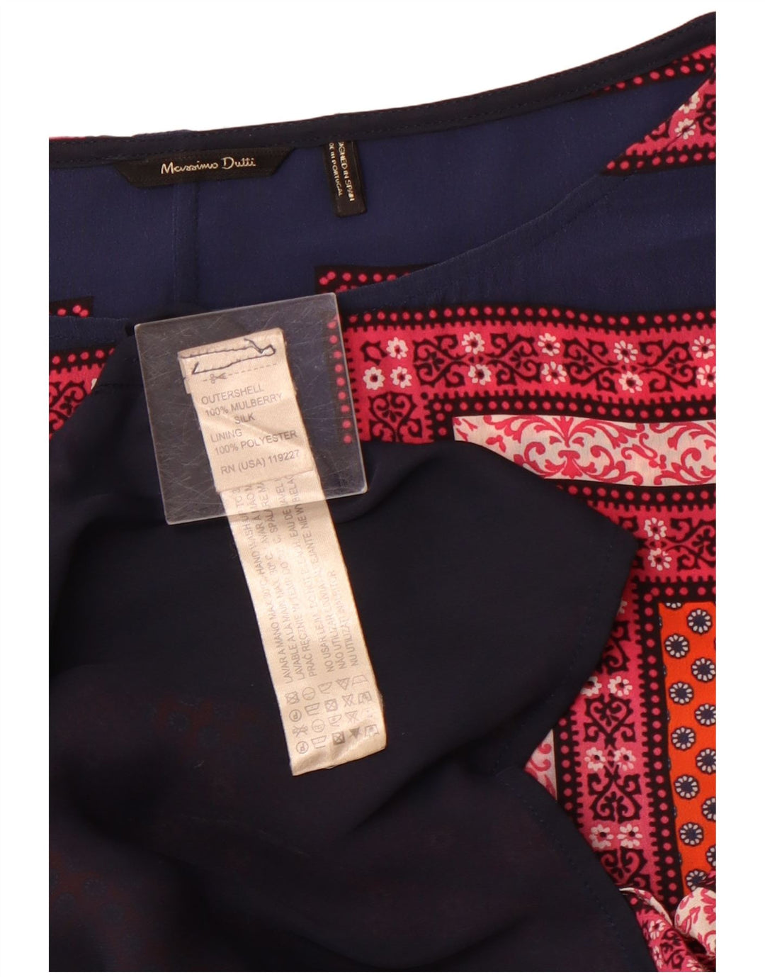 MASSIMO DUTTI Женское платье прямого кроя с рукавом 3/4, Великобритания 12, средний оранжевый цветочный принт