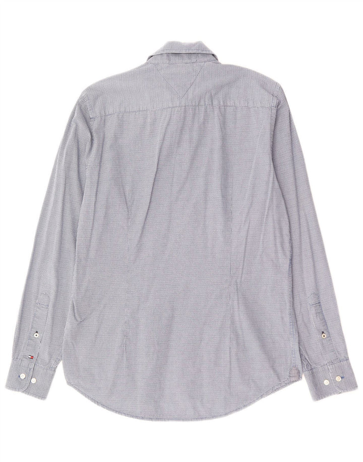 TOMMY BAHAMA Мужская рубашка приталенного кроя, хлопковая клетка среднего синего цвета