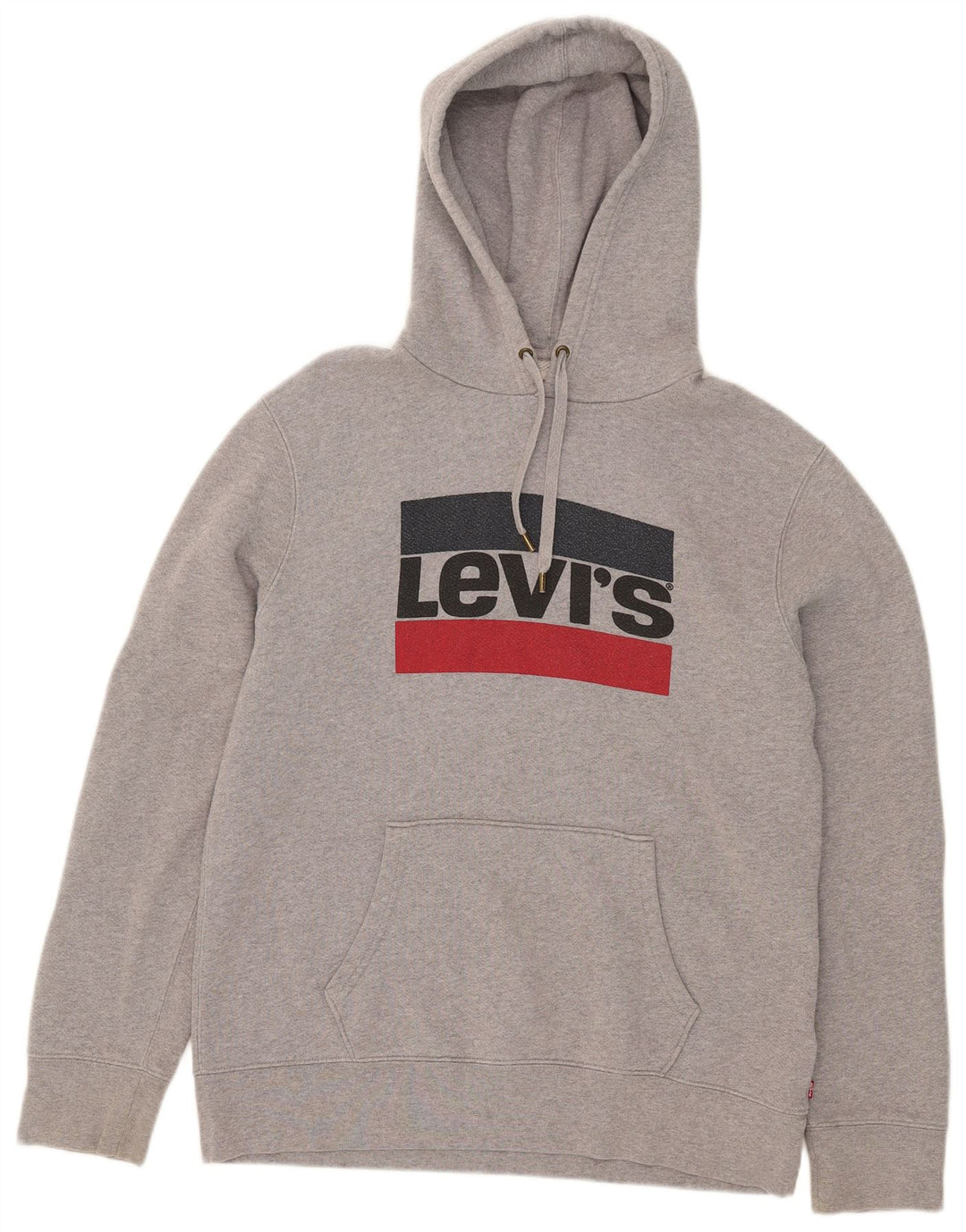 Мужской джемпер с капюшоном Levi's, большой серый, хлопковый