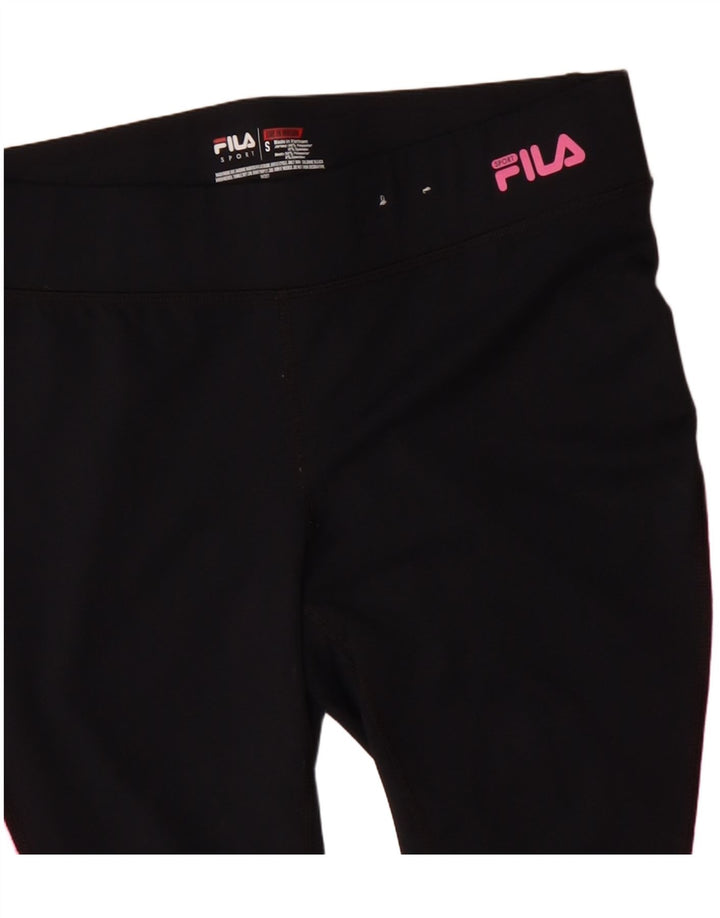Женские спортивные шорты FILA UK 10, маленькие черные, полиэстер с цветными блоками