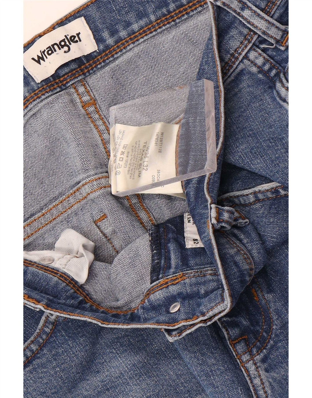 Мужские джинсы Wrangler Texas Slim W36 L32, синий хлопок