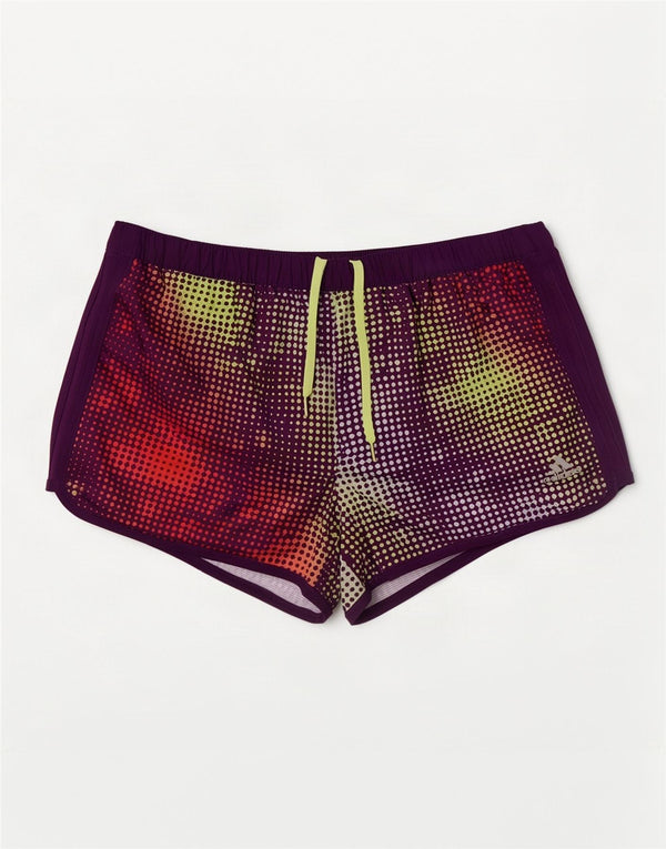 Женские спортивные шорты Adidas Climalite UK 10, маленькие фиолетовые пятнистые