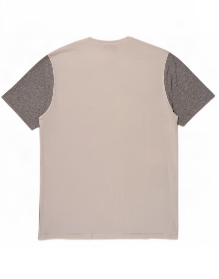Мужская футболка Zara Top XL серая с цветными блоками