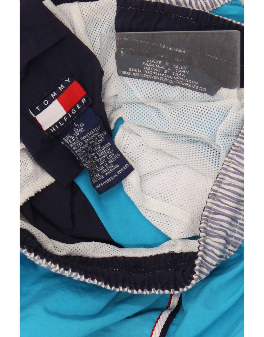Мужские шорты для плавания Tommy Hilfiger Regular, большие синие нейлоновые шорты с цветными блоками