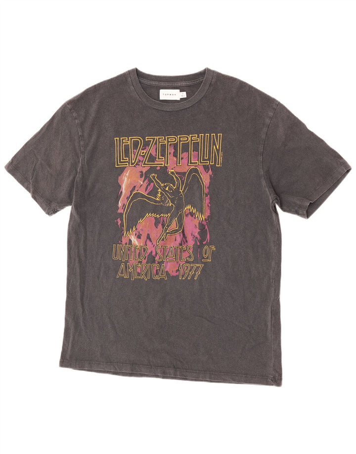 Мужская футболка Topman с рисунком, маленький серый хлопок