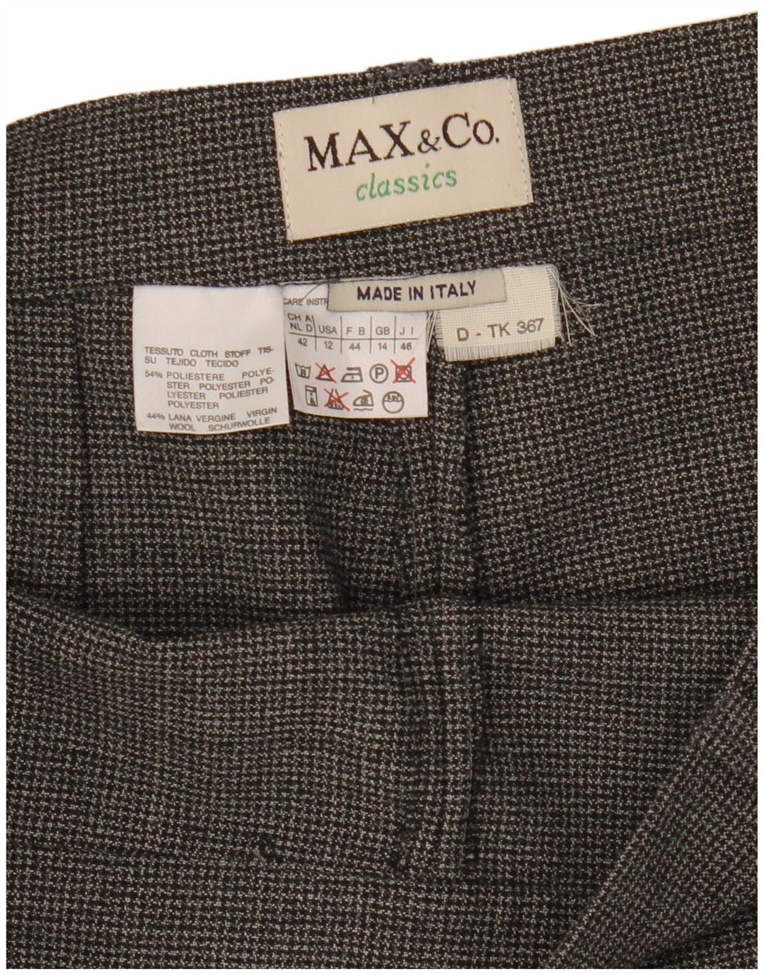 Женские классические костюмные брюки Max & Co. UK 14, большие W30 L32, серые